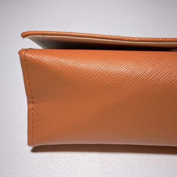 Tory Burch Saffiano Leather Sunglasses Eyeglasses Case Gold Logo with Pouch - Picture 7 of 15